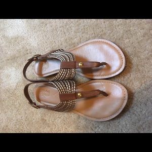 Brown & Gold Sandals